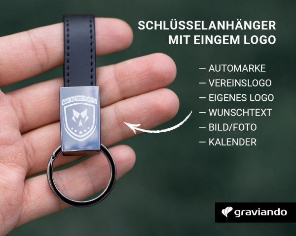 Schlüsselanhänger-mit-Logo Graviando