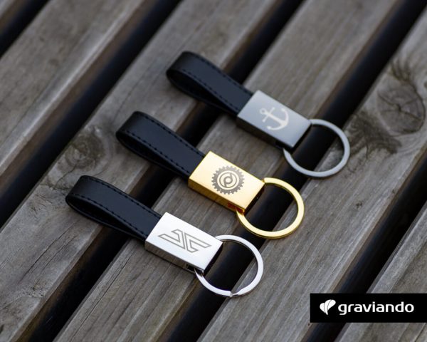 Schlüsselanhänger mit Logo Graviando