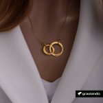 Halskette mit zwei Ringen - Gold - für meine Frau - Mama - Gravur - Graviando