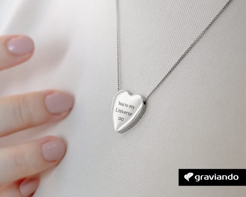 Herzkette mit Gravur Gold - für meine Frau - und Freundin - für meine Mama und Oma - Gravur - Graviando