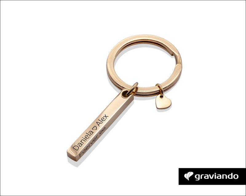 Barren Schlüsselanhänger mit Gravur - für meinen Mann - Frau - Mama - Papa - Gravur - Graviando